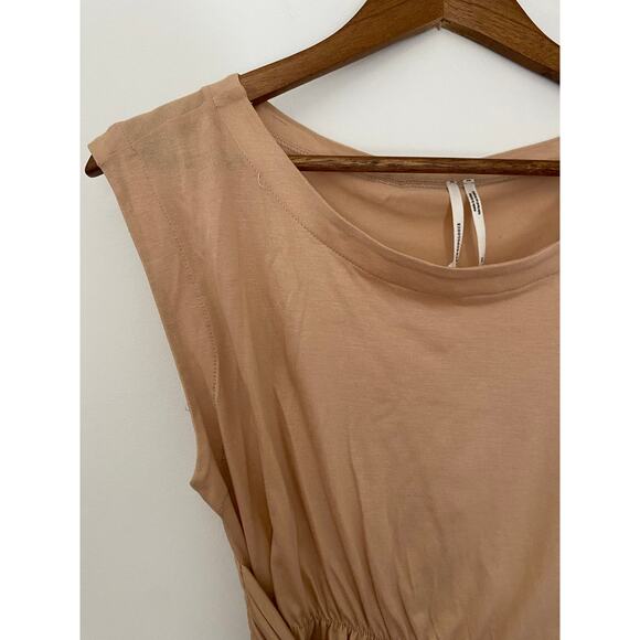 Anthropologie Drape Wrap Tank Top Nude Brown Tan Sleeveless EUC XS Assymetric - Picture 2 of 10